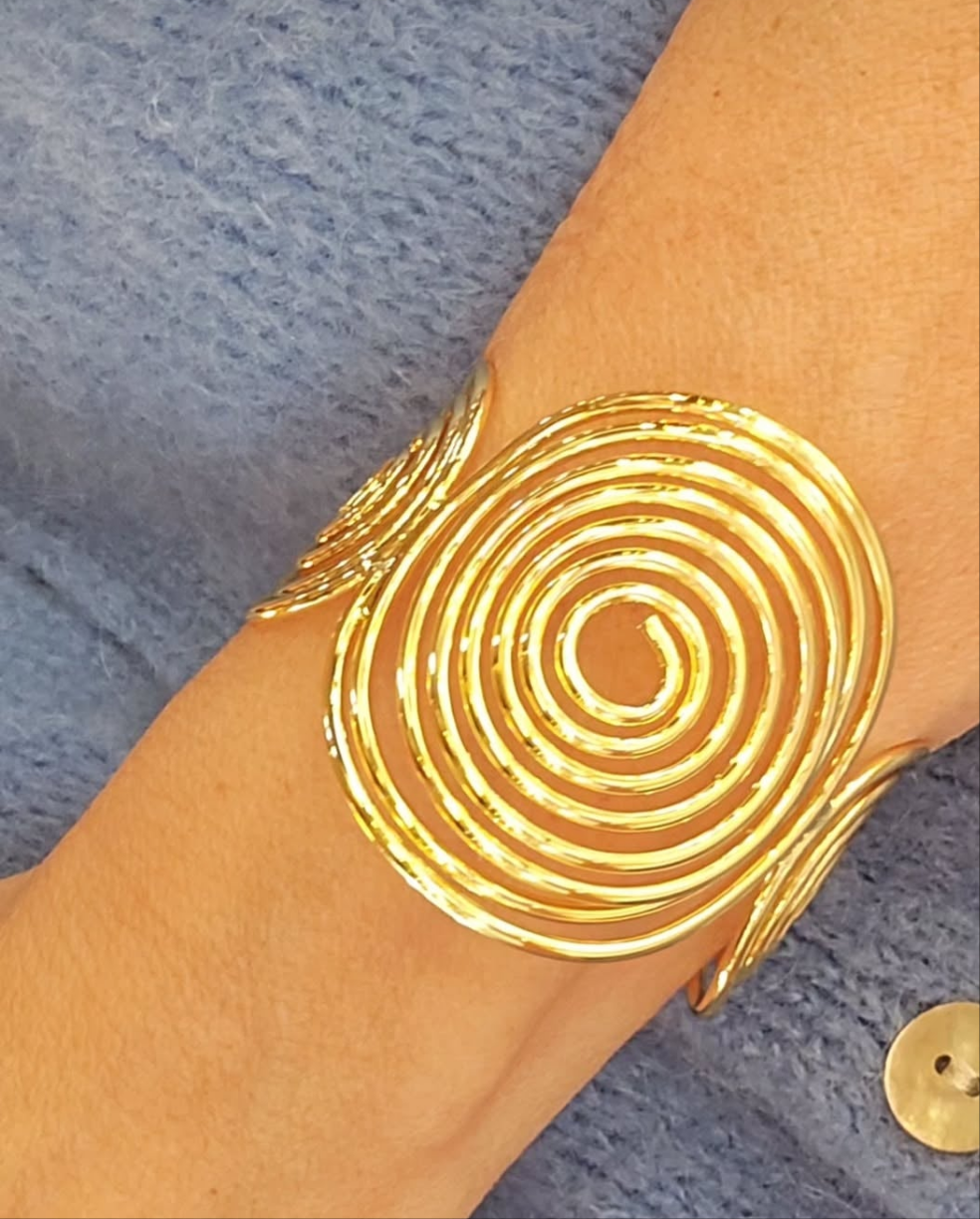 Spiral Cuff - 18k Gold Plated Brass