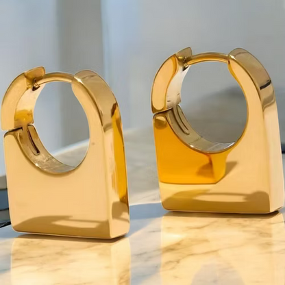 Fortress hoops - 18ct Gold Plated Stainless Steel