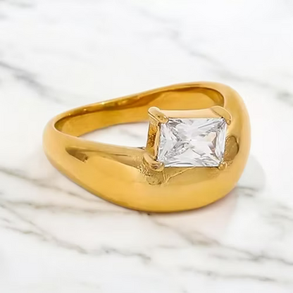 Alaya Ring - 18ct Gold Plated Stainless Steel