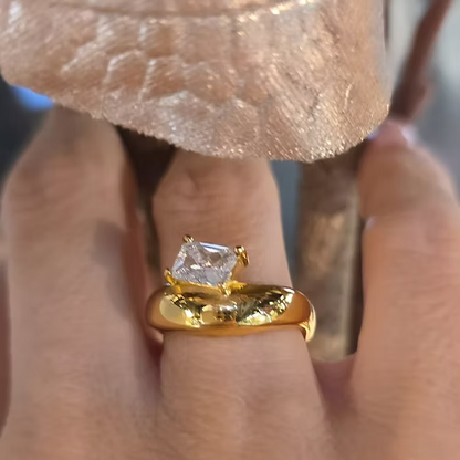 Alaya Ring - 18ct Gold Plated Stainless Steel