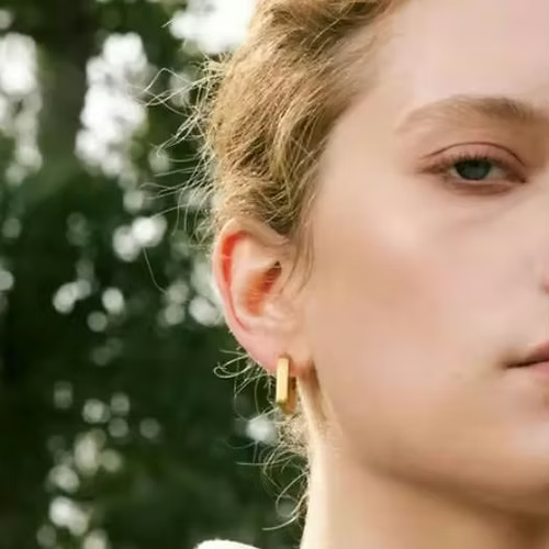 Fortress hoops - 18ct Gold Plated Stainless Steel