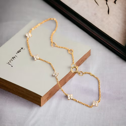 Fleur bracelet - 18k Gold Plated Sterling Silver