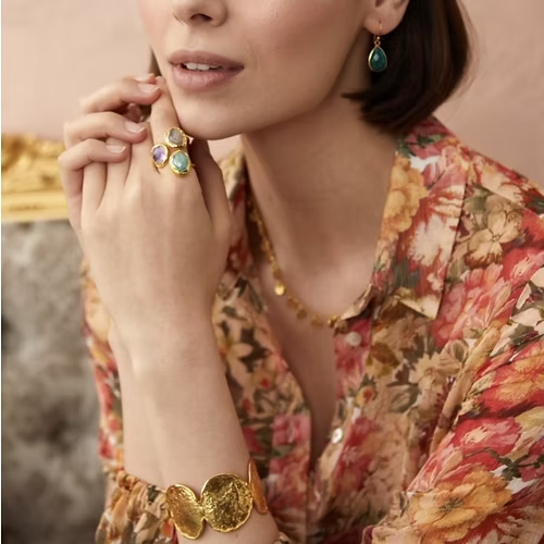 Emilia Ring - Amethyst, Amazonite & Labradorite