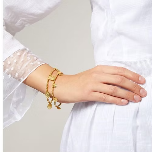 Coin bracelet - 22ct Gold Plated Brass