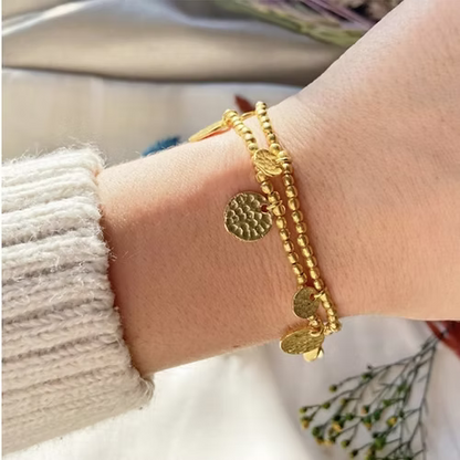 Coin bracelet - 22ct Gold Plated Brass