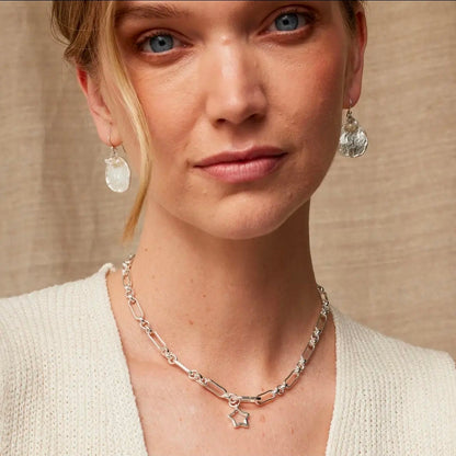Soleil Silver Pearl Earrings
