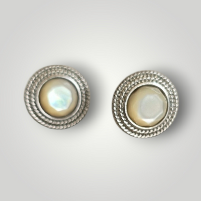Lumière – Vintage Monet Pearl Stud Earrings