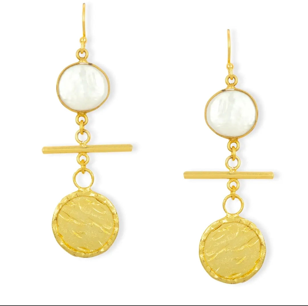 Eva earrings 22ct gold plated