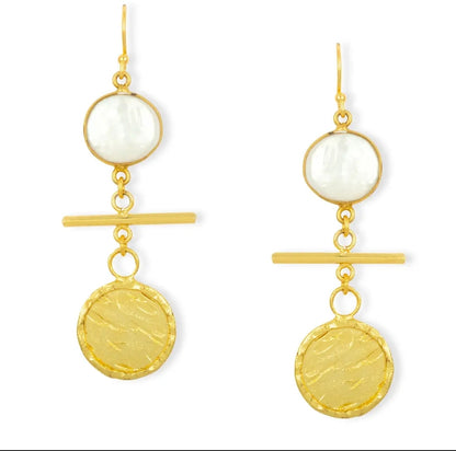 Eva earrings 22ct gold plated