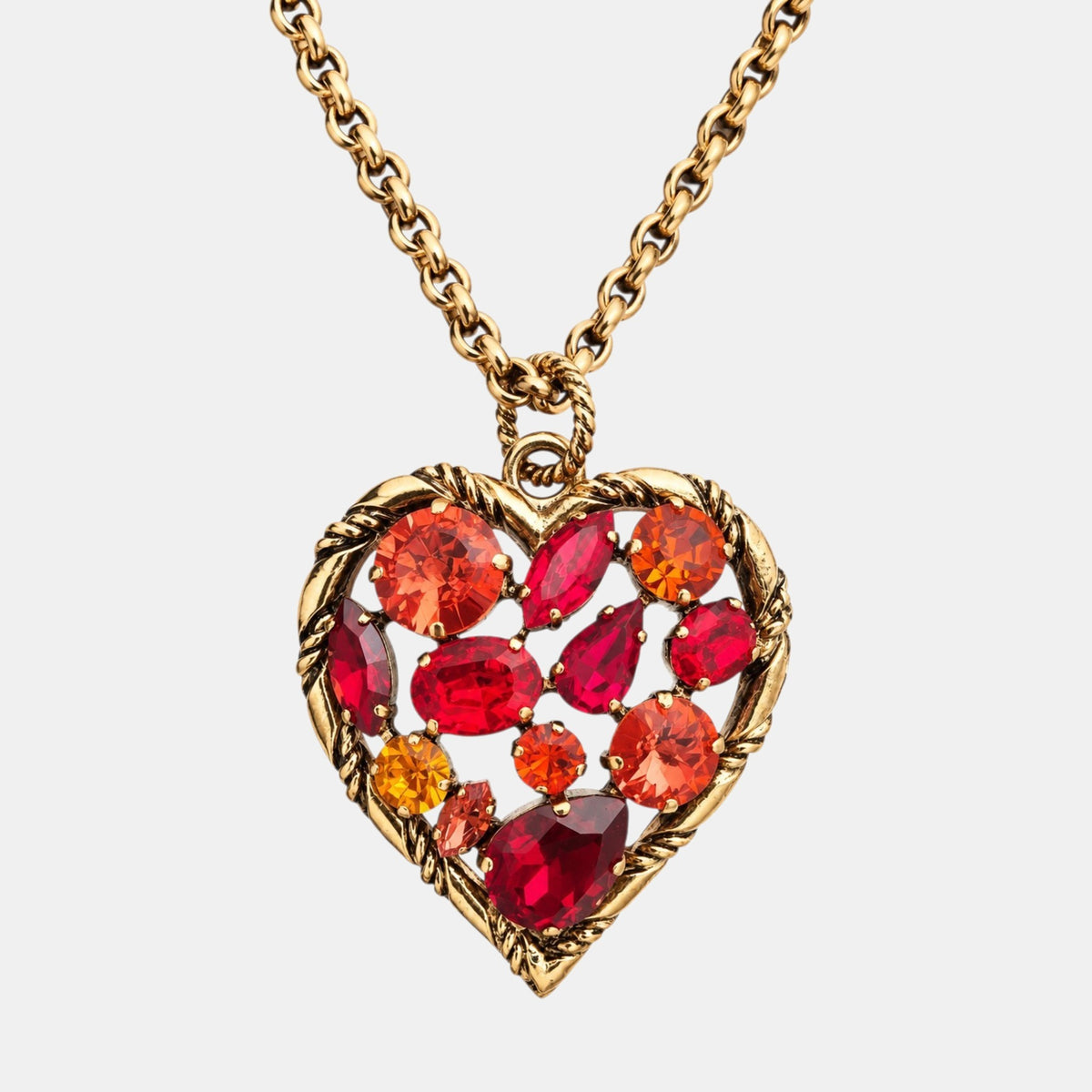 Swarovski Crystal Heart Long Necklace