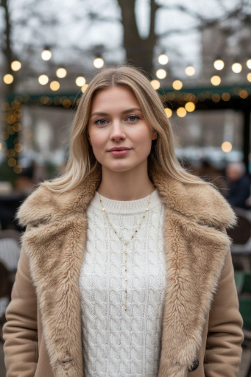 Capri Lariat Necklace - 18ct Gold Plated Stainless Steel