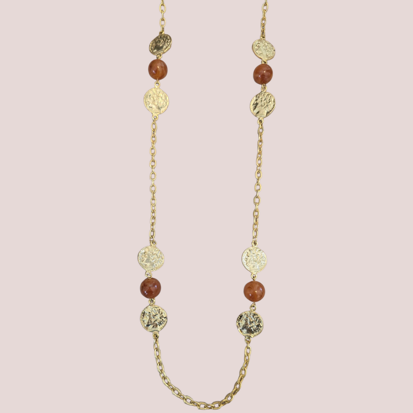Coin and Carnelian necklace