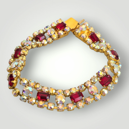 Rosalia – Vintage Ruby Crystal Bracelet