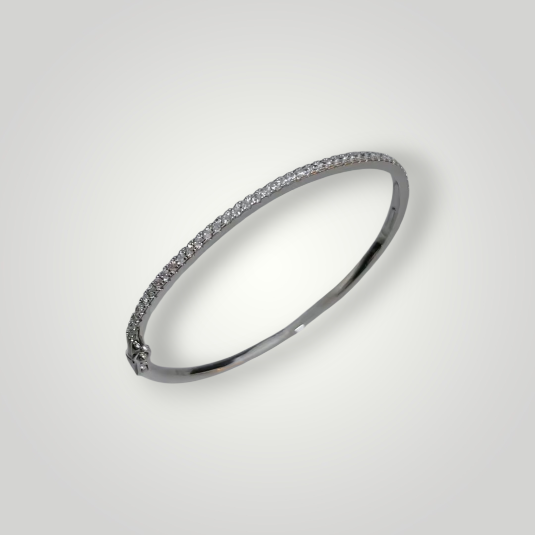 Stella Pavé Bangle - 925 Sterling Silver in Gold & Silver
