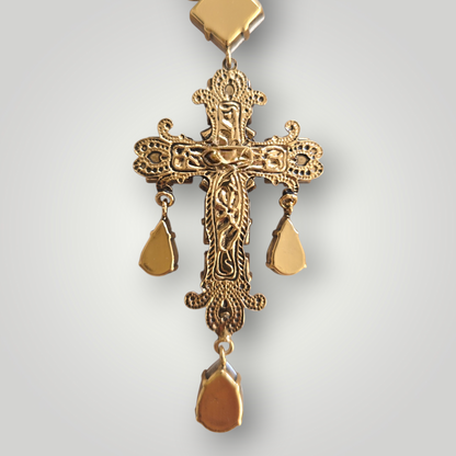 Sacred Art Ruby Cross Necklace