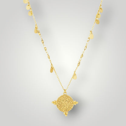 Paxos Short Gold Plated Necklace 22ct