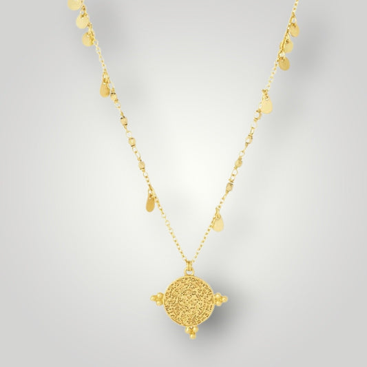 Paxos Short Gold Plated Necklace 22ct