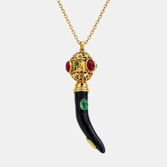 Florentine Cornicello Perfume Necklace