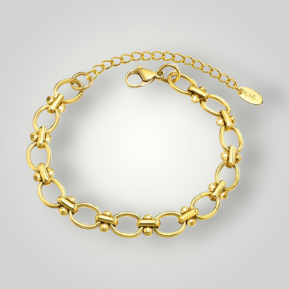 Aurelia Oval Link Bracelet - 18ct Gold Plated Stainless Steel