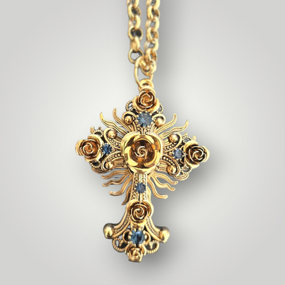 Cross & Roses Necklace – Sacred Heart Collection