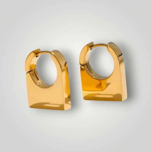 Fortress hoops - 18ct Gold Plated Stainless Steel