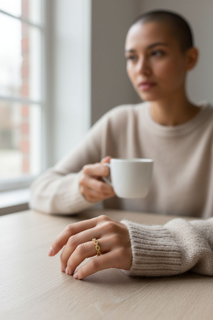 The Lumiere-Link Ring – 18ct Gold Plated Adjustable Ring