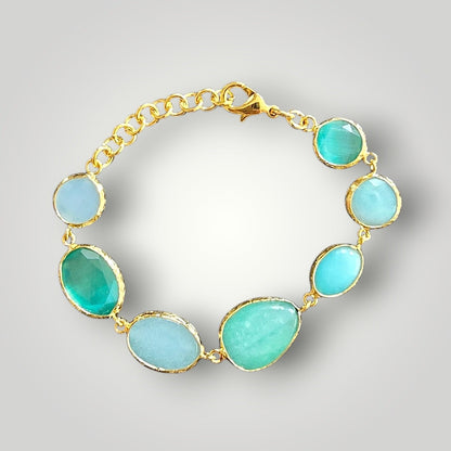 Capri Gemstone Bracelet - Mediterranean Aqua