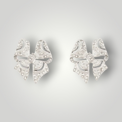 Golden Era Bow Clip-On Earrings (1990s Dead Stock Vintage)