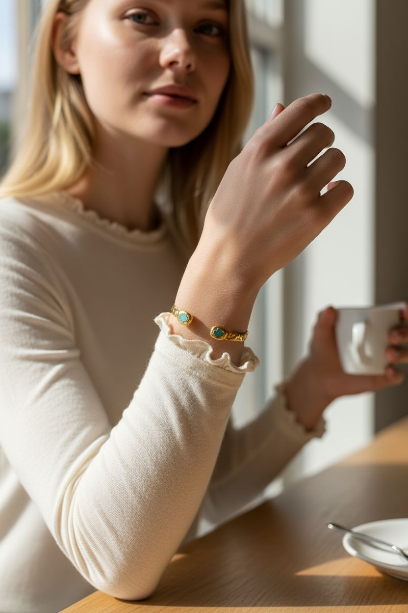 Aurora cuff - 18ct Gold Plated Brass