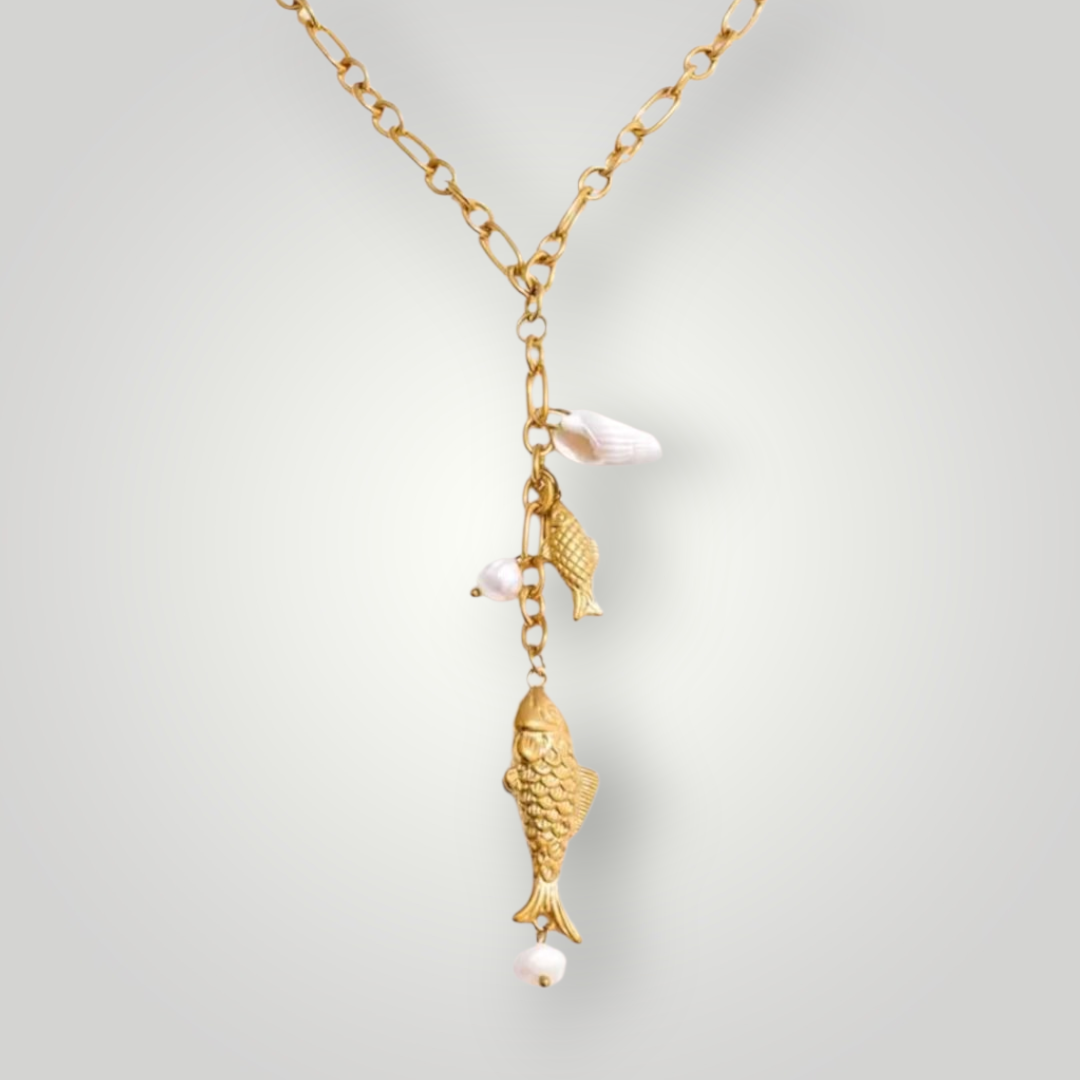 Pesci d’Oro Necklace - 18ct Gold Plated Stainless Steel