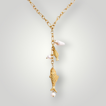 Pesci d’Oro Necklace - 18ct Gold Plated Stainless Steel