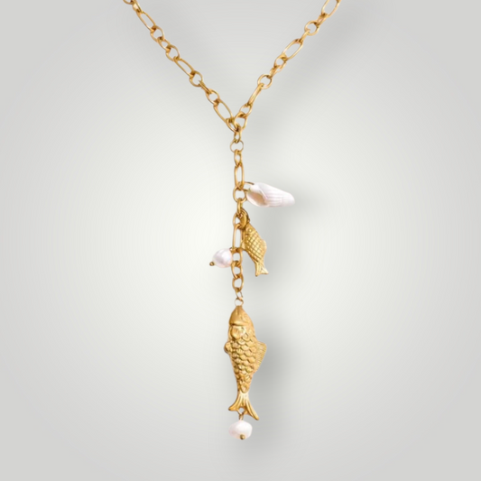 Pesci d’Oro Necklace - 18ct Gold Plated Stainless Steel