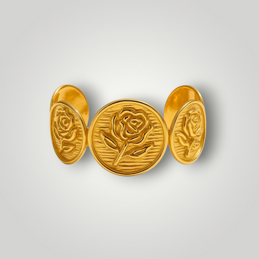Rose Cuff - 18k Gold Plated