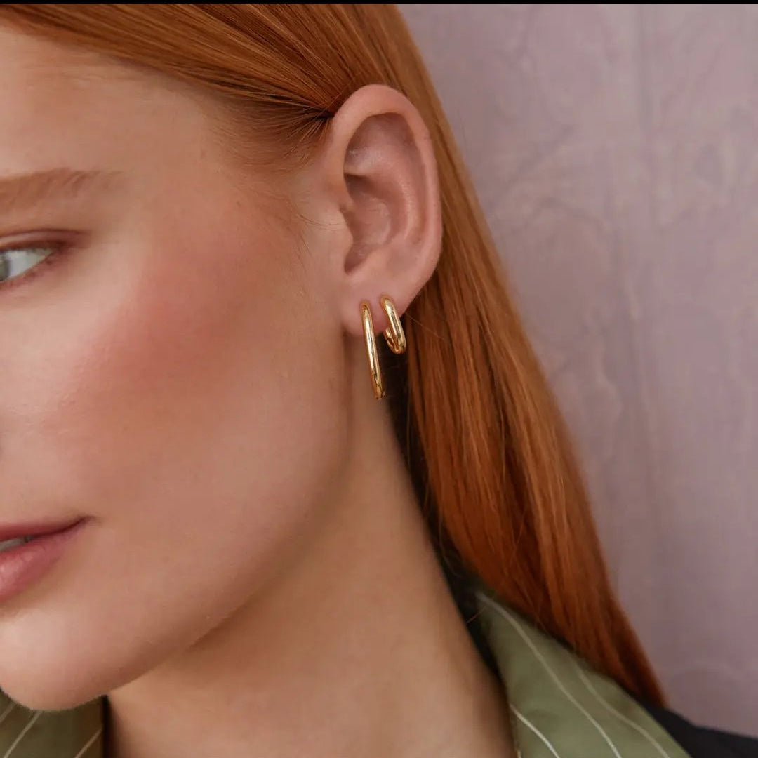Linda hoops - 18k Gold Plated