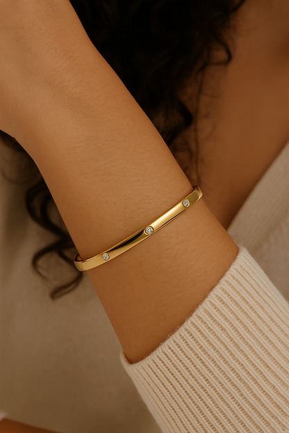 Elise bangle - 18k Gold Plated Stainless Steel