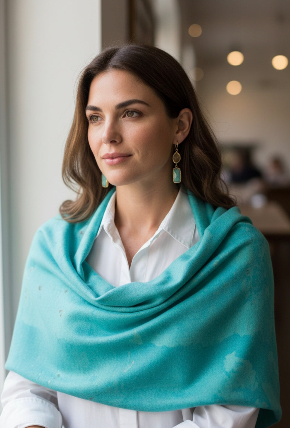 Talia Amazonite 18ct Gold Plated Earrings