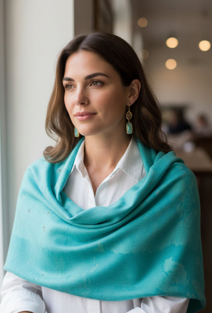 Talia Amazonite 18ct Gold Plated Earrings