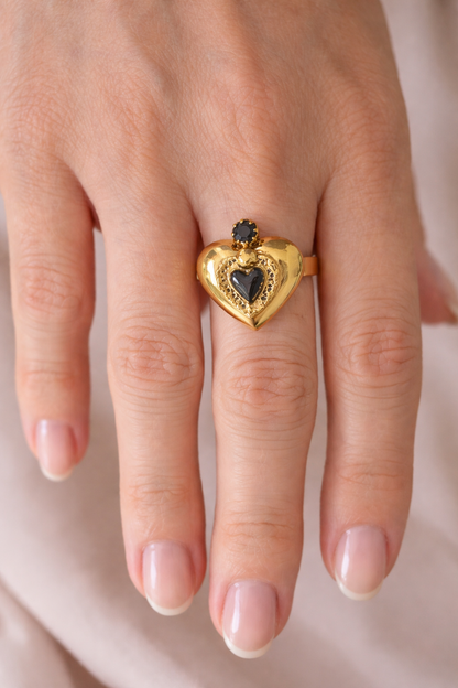 Sacred Heart Adjustable Ring