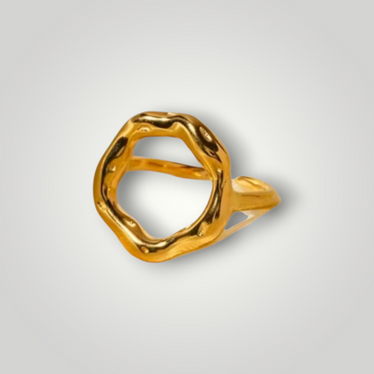 Oro Ring - 18ct Gold Plated Stainless Steel