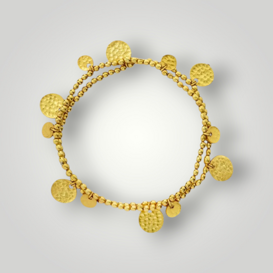 Coin bracelet - 22ct Gold Plated Brass