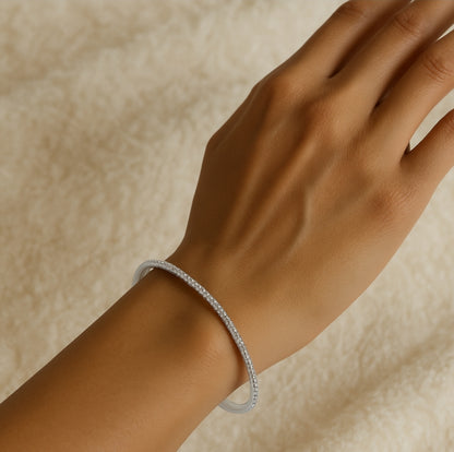 Stella Pavé Bangle - 925 Sterling Silver in Gold & Silver