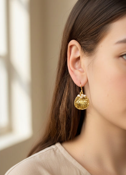 Soleil Earrings 22ct Gold Plated