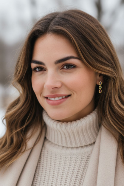 Isadora Colour Gem Drops - 18ct Gold Plated