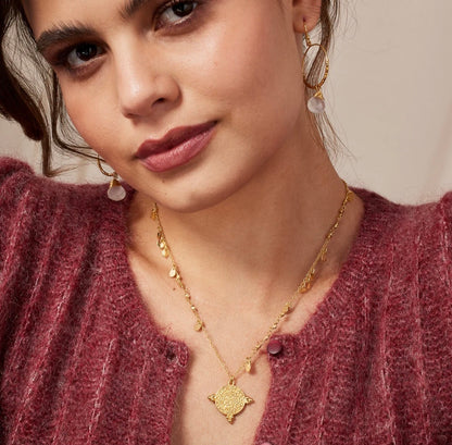Paxos Short Gold Plated Necklace 22ct