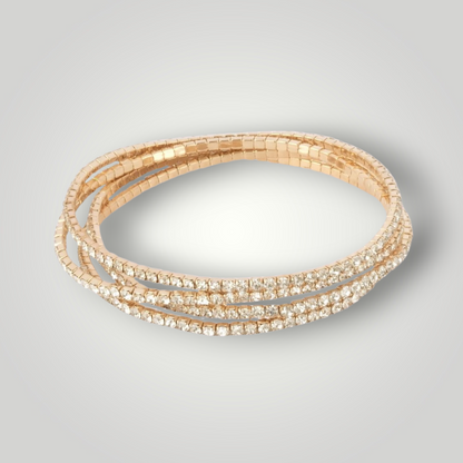 Luce Gold stretch tennis bracelet