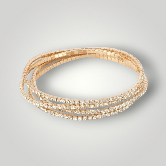 Luce Gold stretch tennis bracelet