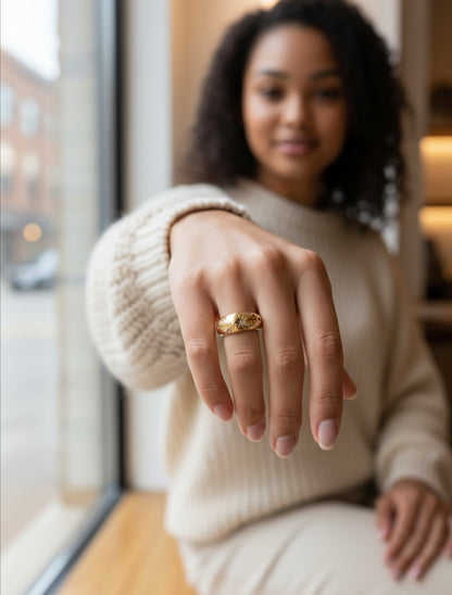 Luce Stellata Ring – 18ct Gold Plated Stainless Steel