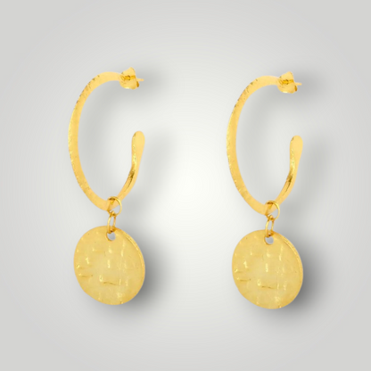 Coin Gold Hoops