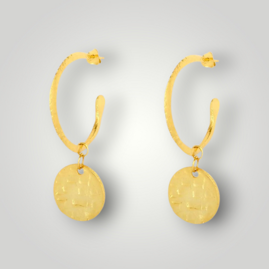 Coin Gold Hoops