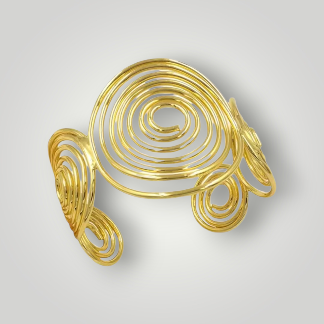 Spiral Cuff - 18k Gold Plated Brass